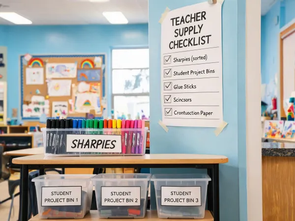 K-12 art classroom marker station